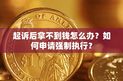 济南起诉后拿不到钱怎么办？如何申请强制执行？