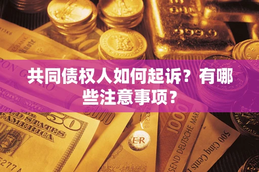 济南共同债权人如何起诉？有哪些注意事项？